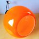 Orange opaline pendant light, Peill & Putzler 70s