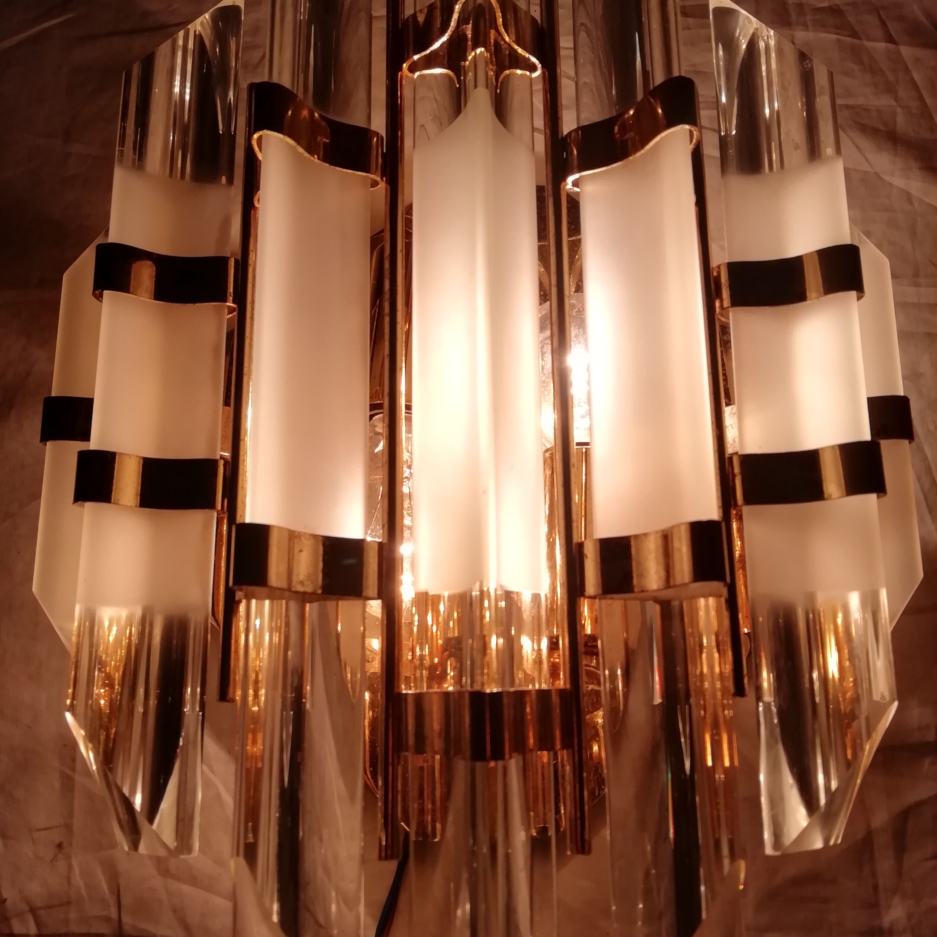 Glass wall sconce "Paolo Venini". 1970s