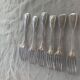 6 forks in vintage silver metal