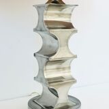 Vintage living room lamp pewter base, Italy 60s