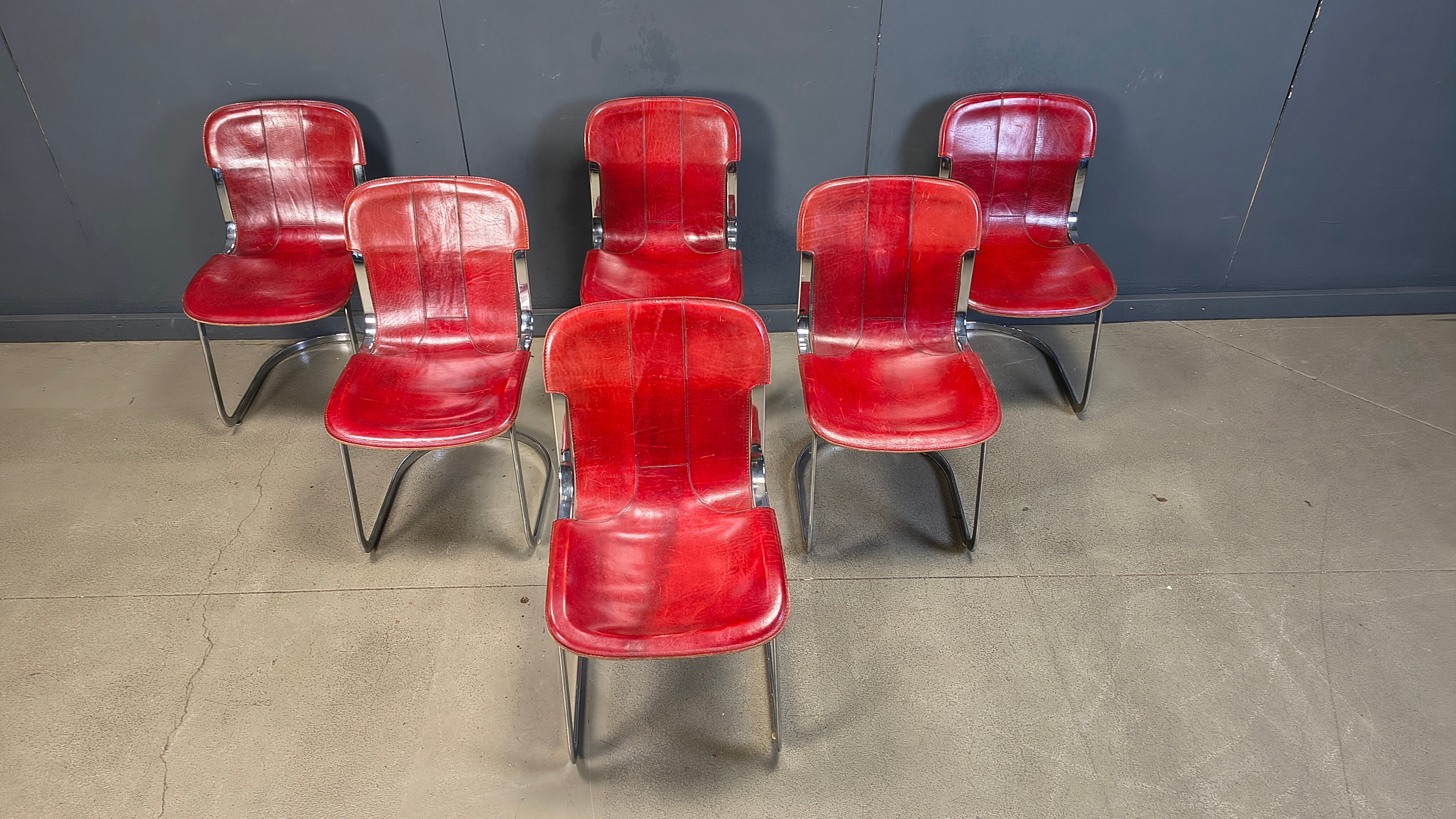 Vintage dining chairs by Cidue, 1970s - set of 6
