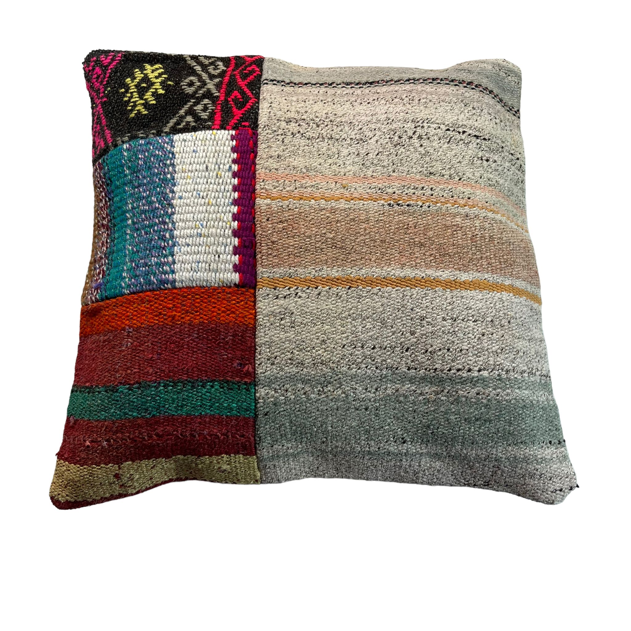 Vintage turkish kilim cushion cover 40 x 40 cm