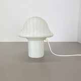 Original glass mushroom zebrano desk light by peill & putzler germany  1970s