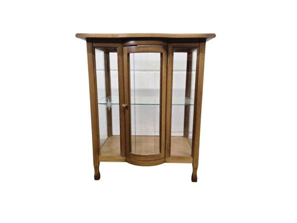 Vintage meuble bar en bois / vitrine / étagère