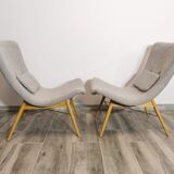 Restored pair of armchairs by Miroslav Navratil