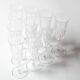 Ensemble de 10 flûtes à champagne vintage en cristal, verre à pied italien transparent.