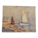 Oil painting on panel of sailing boats near the shore signed marcel canet.