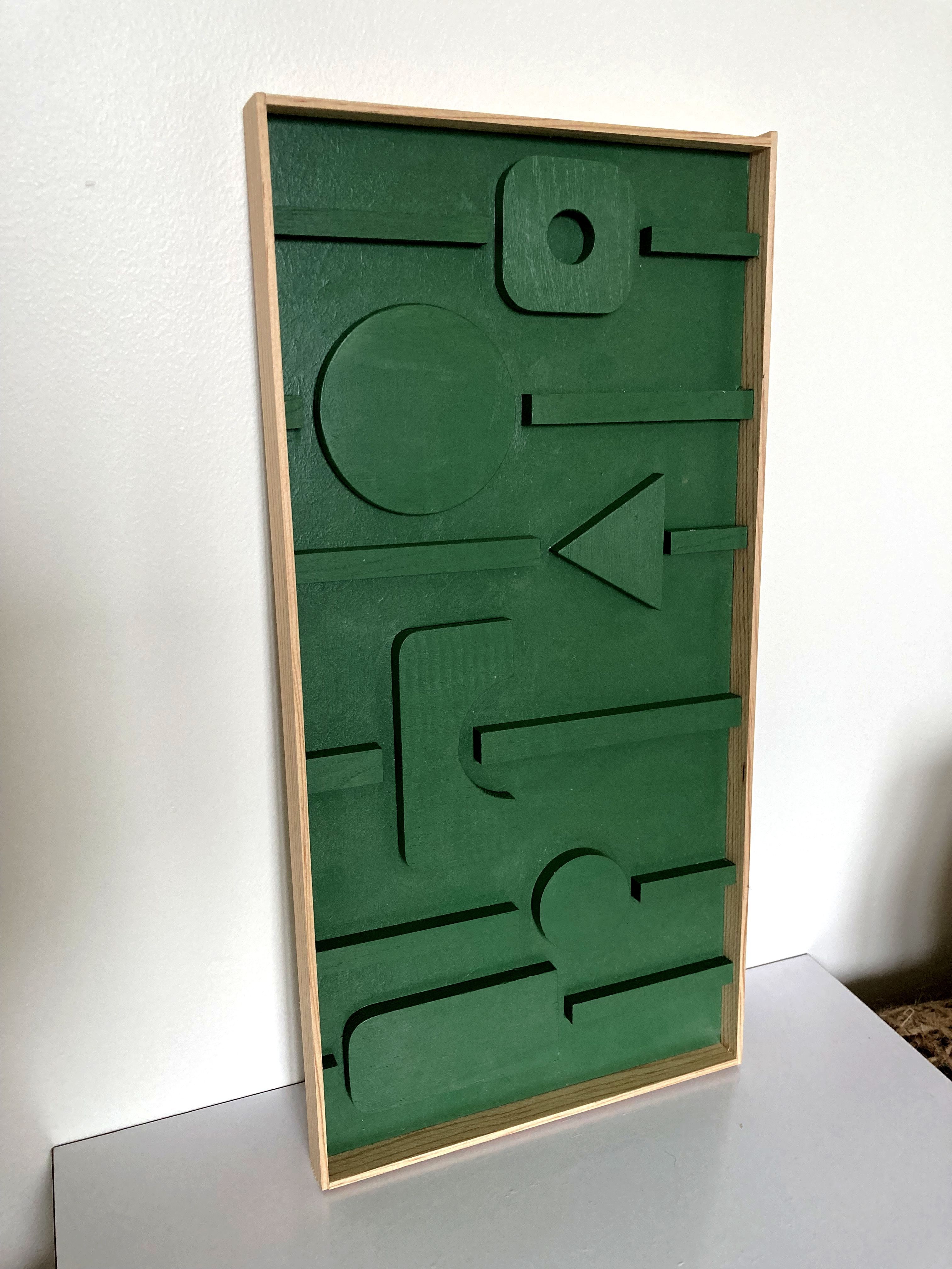 Green wooden board
