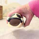 Vintage hand-painted earthenware wall cicada – Provençal retro decor