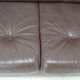 Mid-century Leatherette Two Seat Sofa,1990's.