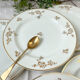 6 assiettes porcelaine Limoges blanche dorée