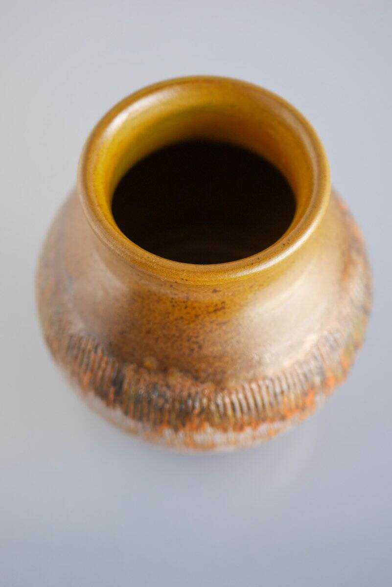 Mid-century Scandinavian modern art pottery vase in ceramic from Tilgmans, Sweden