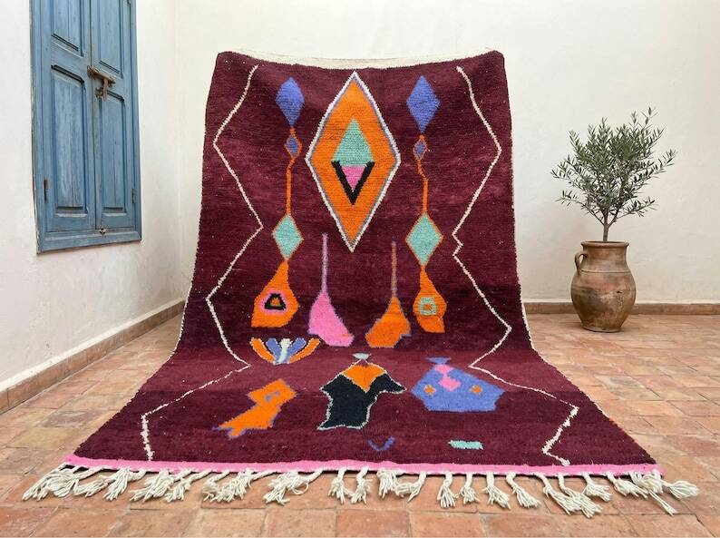 Moroccan wool rug 250cm x 150cm