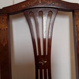 Set of two mahogany chairs, mother-of-pearl inlay, 1930s