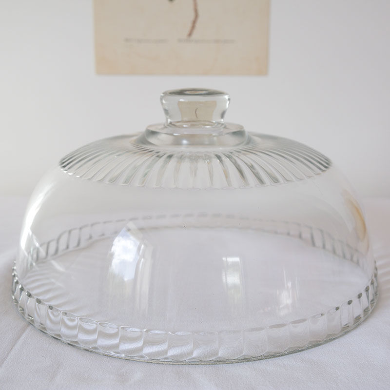 Glass presentation plate and bell