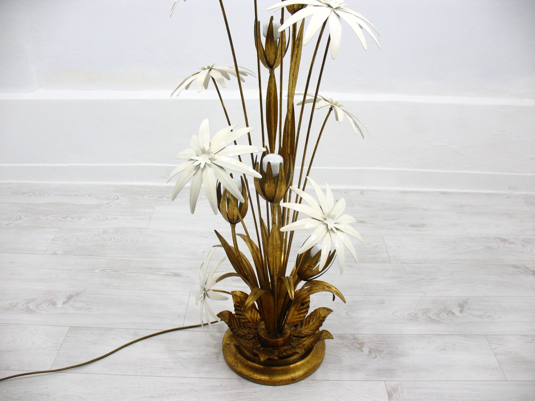 Lampadaire Vintage Hollywood Regency de Hans Kögl, années 1970