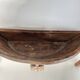 Set of 3 antique wall console lights, carved wooden shelves