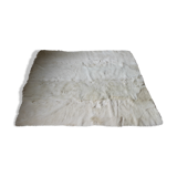 Vintage white goat skin 132 X 120 cm