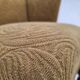 Chaise lounge danoise des années 1950, velours/laine vert, bois de chêne foncé.