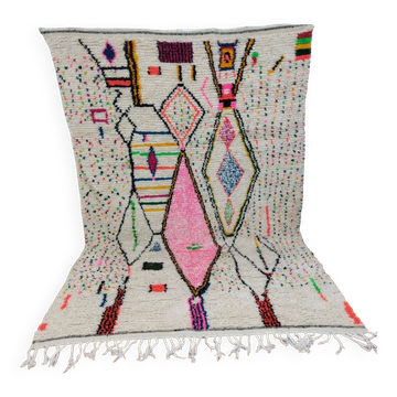Handmade wool Berber rug 295x190 cm