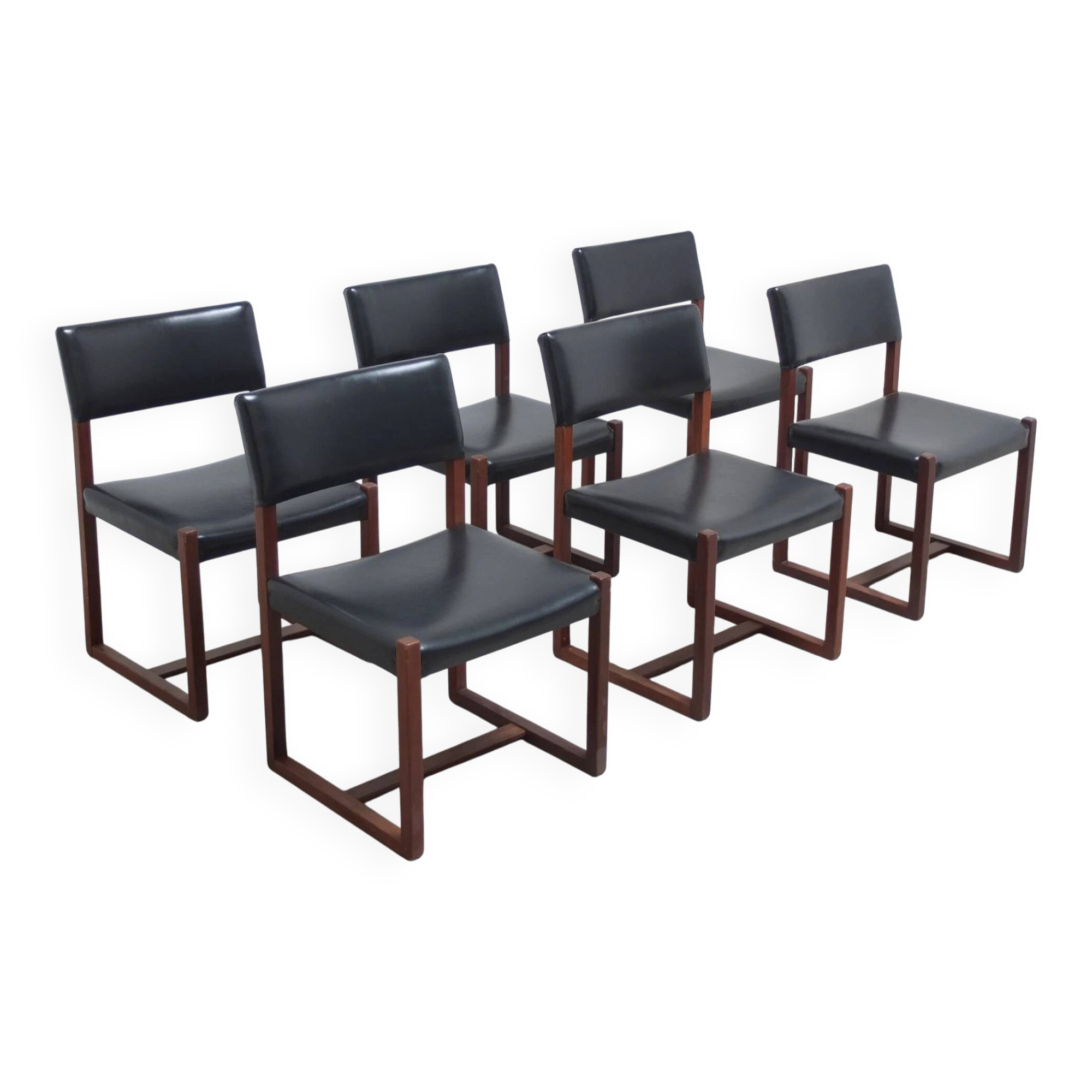 Ensemble de 6 chaises 'A3' par Alfred Hendrickx pour Belform, années 1960.