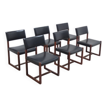 Ensemble de 6 chaises 'A3' par Alfred Hendrickx pour Belform, années 1960.