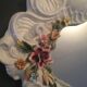 Mirror porcelain contained flowers, signed "Bassano"