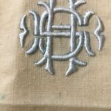 Nappe neuve lin brodé HS avec 8 serviettes