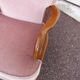 fauteuil bois velours rose cannage - cocktail