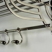 Hotel coat rack in shiny chrome aluminum long 79cm