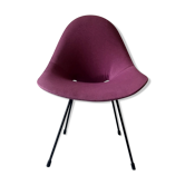 Chaise en métal et tweed, 1960
