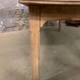 Old farm table 19th in raw solid elm
