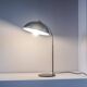 Vintage patinated aluminium and chrome desk lamp