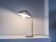 Vintage patinated aluminium and chrome desk lamp