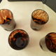 Set of 4 whiskey glasses in blown glass