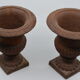 Pair of cast iron Medici vases