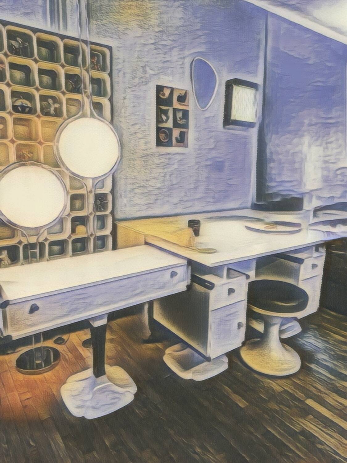 Gautier furniture circa 1970, Desk and dressing table set