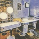 Gautier furniture circa 1970, Desk and dressing table set