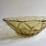 Yellow glass salad bowl