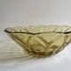 Yellow glass salad bowl