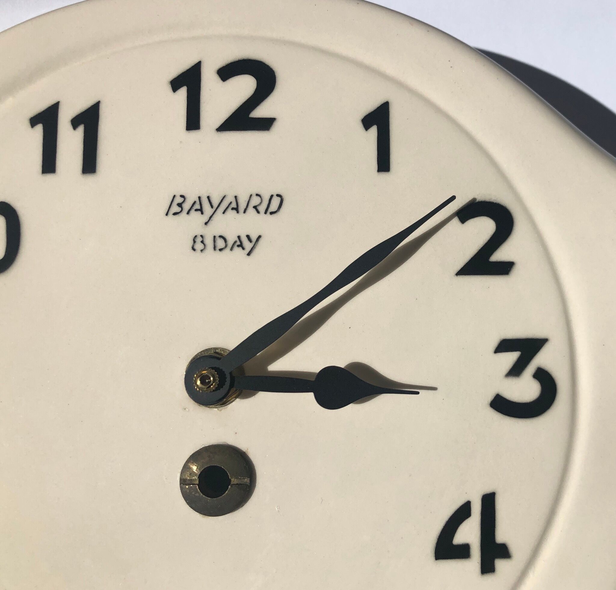 Pendule horloge art déco française Bayard en céramique mouvement quartz