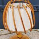Lampe de table en rotin et bambou des années 70