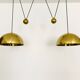 Large Adjustable Double Posa44 Brass Pendant Lamp by Florian Schulz