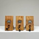 Three pine wall lights from the 80s