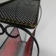 Vintage steel side table with magazine rack, 1950s.