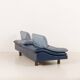 Vintage Poltrona Frau Space Age leather sofa, Italy 1980s