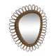 Miroir rotin forme rétroviseur 49x60cm