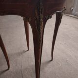 Louis XV style gueridon side table in marquetry
