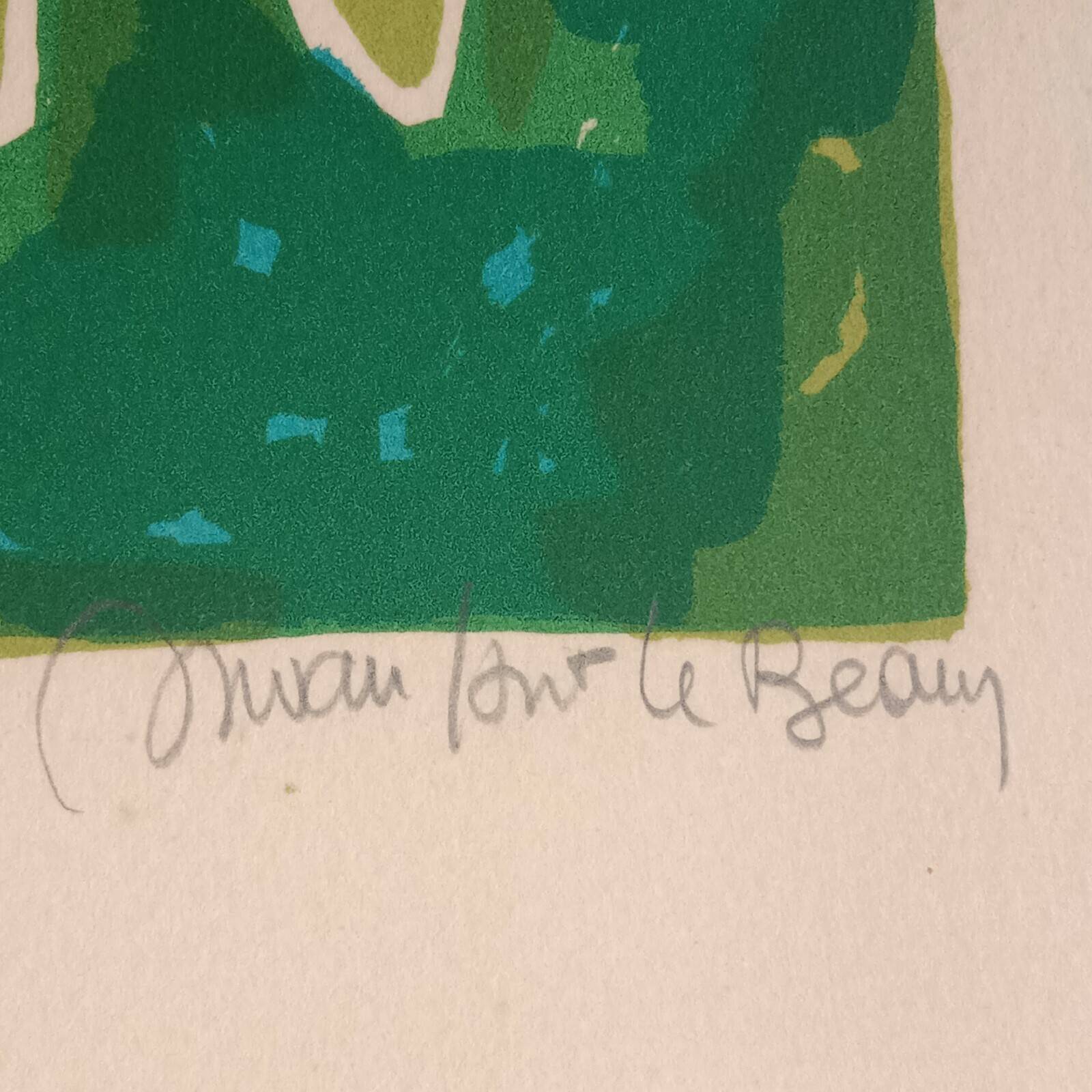 Bouquet by Michèle Van Hout, The Beautiful Lithograph No. 123/175, Signed