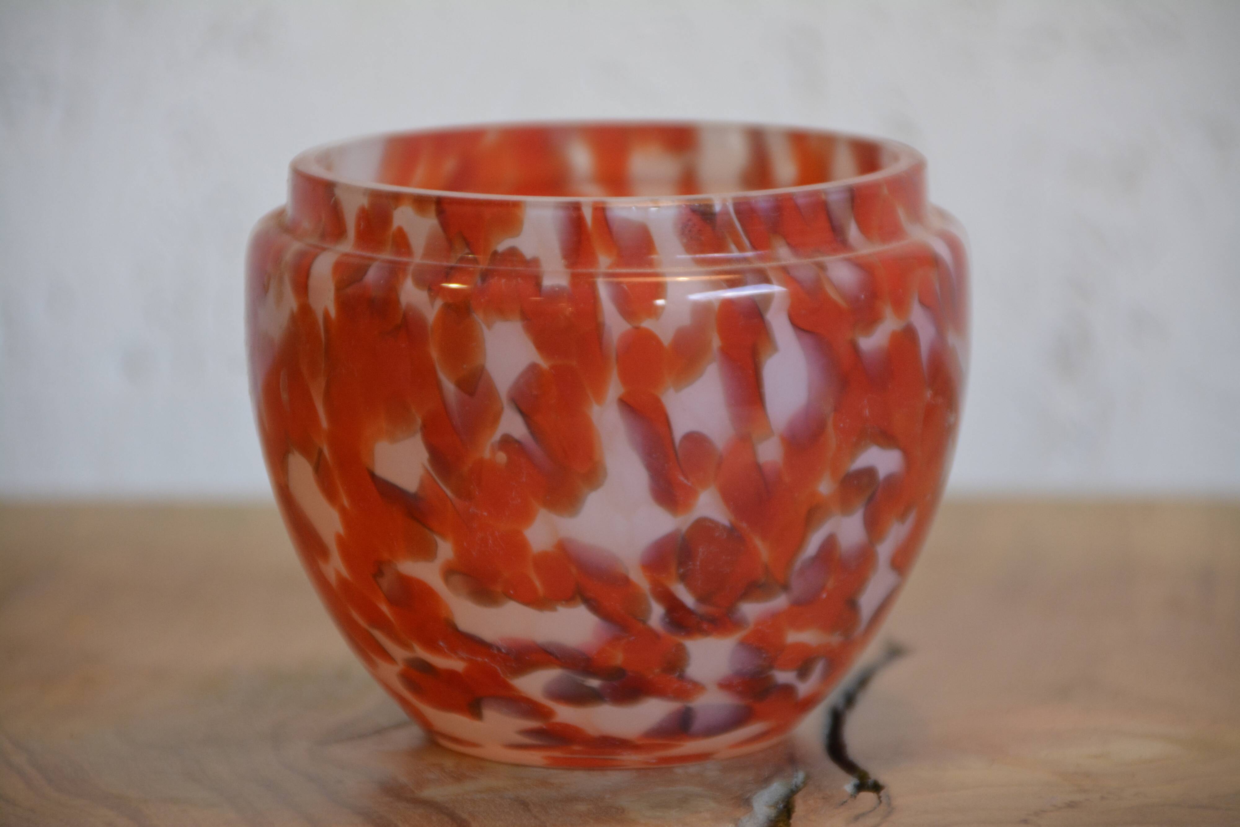 Orange glass jar